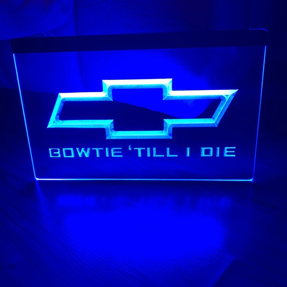 CHEVROLET BOW TIE LED NEON LIGHT SIGN 8x12 - Picture 1 of 3